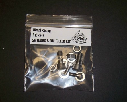 Himni SS Turbo/Oil Fill Nut & Bolt Kit, 87-91 Mazda RX-7 - Click Image to Close